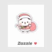 パンダとブラウニーのクマのカップル、メリークリスマス シール (シート)