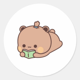 パンダとブラウニーのクマ読カップルの本 ラウンドシール