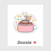 パンダとブラウニーベアカップル シール (シート)