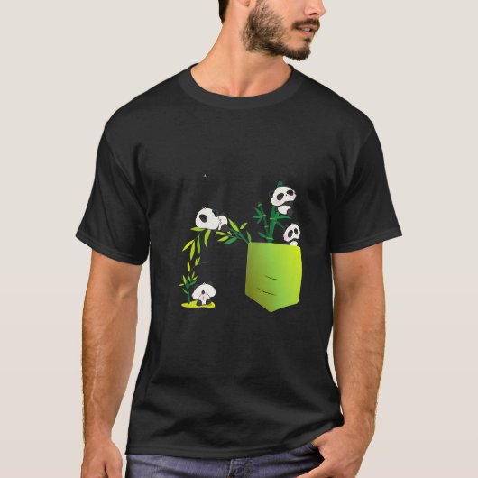 パンダとポケットパンダの家族 Tシャツ (正面)