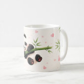 パンダと竹のかわいいマグカップ コーヒーマグカップ (正面右)