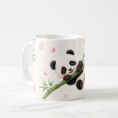 パンダと竹のかわいいマグカップ コーヒーマグカップ (正面左)