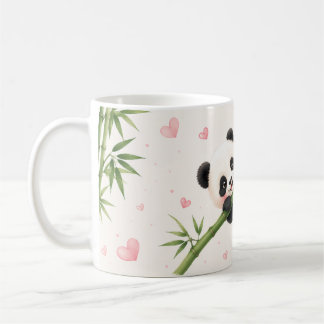 パンダと竹のかわいいマグカップ コーヒーマグカップ