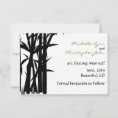 パンダと竹の結婚式 Save the Date セーブザデート (裏面)