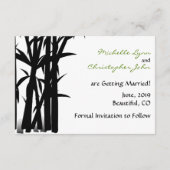 パンダと竹の結婚式 Save the Date セーブザデート (裏面)