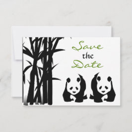 パンダと竹の結婚式 Save the Date セーブザデート