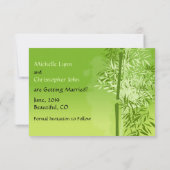 パンダと竹の結婚式 Save the Date 招待状 (裏面)