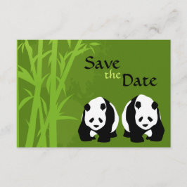 パンダと竹の結婚式・Save the Date 招待状