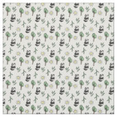 パンダと竹柄 ファブリック (見本)