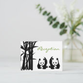 パンダと竹製の結婚披露宴カード エンクロージャーカード (スタンド正面)