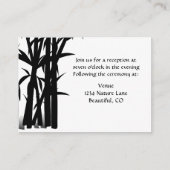 パンダと竹製の結婚披露宴カード エンクロージャーカード (裏面)