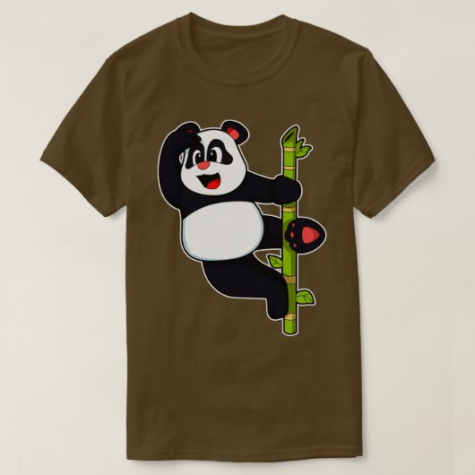 パンダと竹1 Tシャツ (デザイン正面)