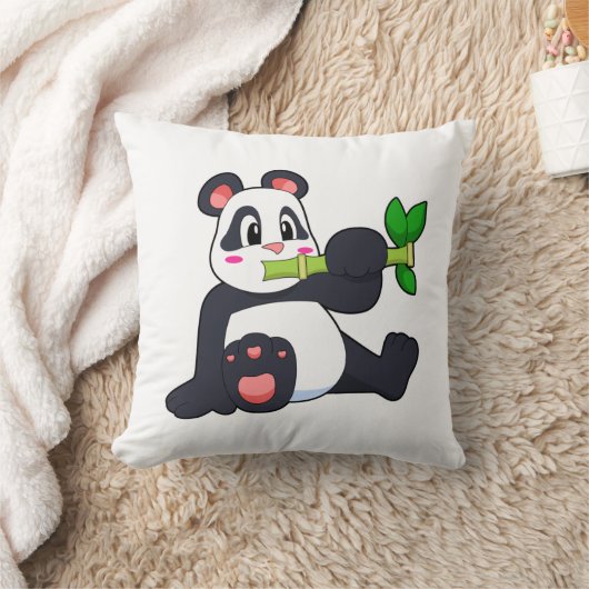 パンダと竹 クッション (ブランケット)