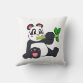 パンダと竹 クッション (裏面)