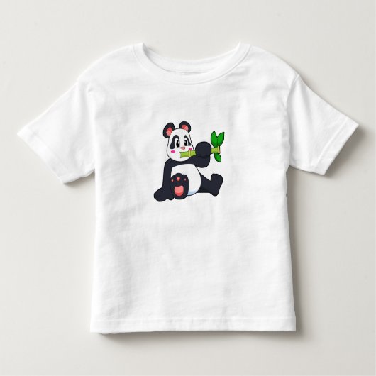 パンダと竹 トドラーTシャツ (正面)