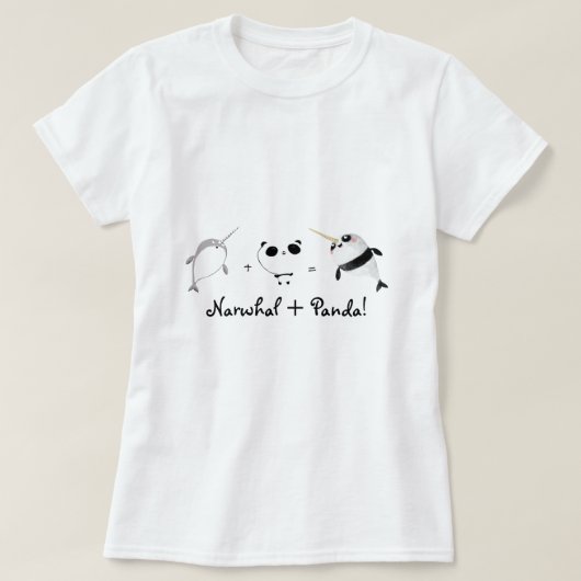 パンダとNarwhal! Tシャツ (デザイン正面)