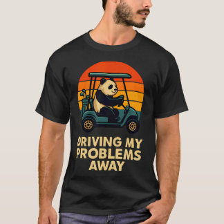 パンダに運転させるわたしの悩み Tシャツ