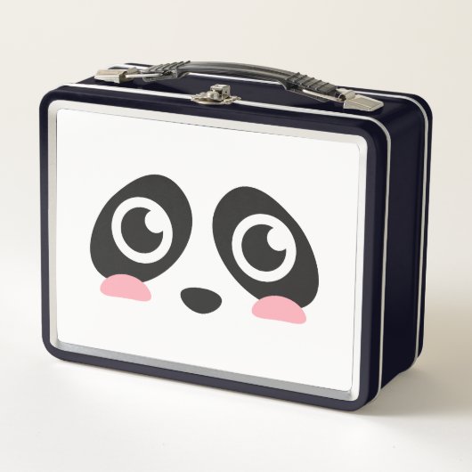 パンダのかわいい顔と大きな目 ランチボックス (正面)
