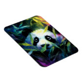 パンダのぞき竹水色 マグネット (右側)