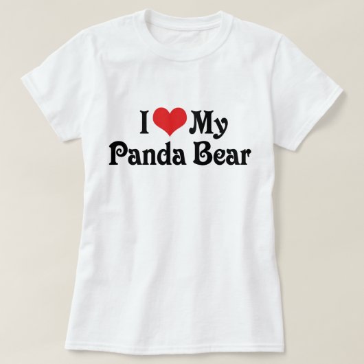 パンダのぬいぐるみ大好き Tシャツ (デザイン正面)
