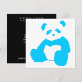 パンダのぬいぐるみ 招待状 (正面/裏面)