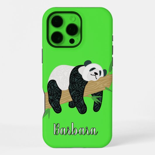  パンダのぬいぐるみ  iPhoneケース (裏面)