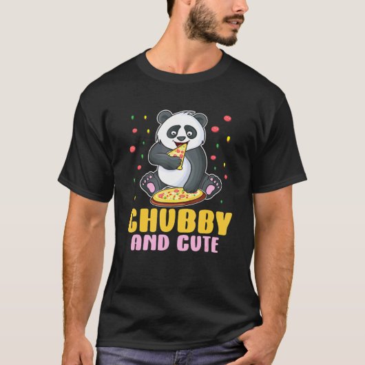 パンダのぽっちゃりかわいいファン必見 Tシャツ (正面)