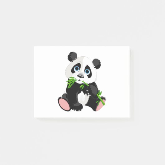 パンダのイラストデザイン ポストイット (正面)