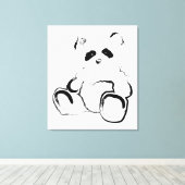 パンダのインク キャンバスプリント (インサイチュ (ウッドフロア))