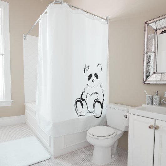 パンダのインク シャワーカーテン (インサイチュ)