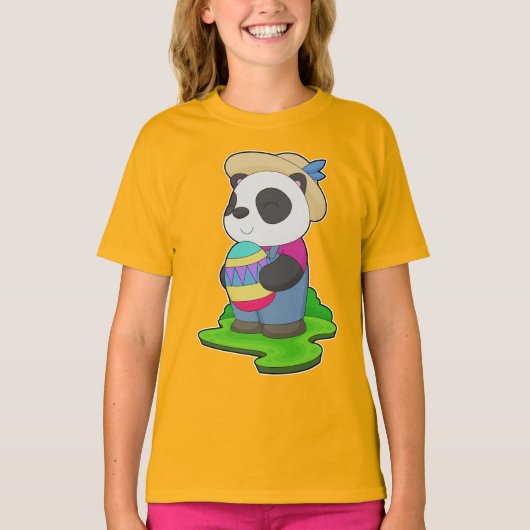 パンダのイースター農家 Tシャツ (正面)
