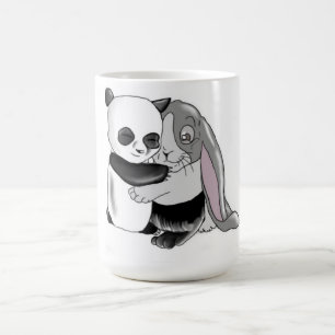 パンダのウサギ愛 コーヒーマグカップ