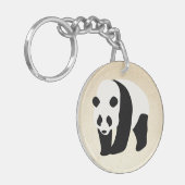 パンダのカラーブロック キーホルダー (正面左)