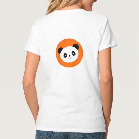 パンダのキュートなデザインTシャツ Tシャツ (裏面)