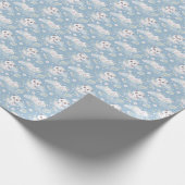 パンダのクマと花 ラッピングペーパー (角)