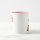 パンダのクマのカップル、かわいいブブとデュデュのハグの愛 マグカップ (中央)