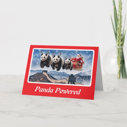 パンダのクマのクリスマス カード (正面)