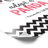 パンダのクマのピンク動物の友人のパーティーサインを採用 フォトプリント            (角)