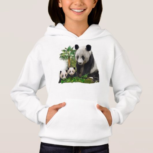 パンダのクマの女の子のTシャツ (正面)