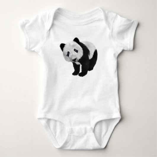 パンダのクマの幼児Tシャツ ベビーボディスーツ (正面)