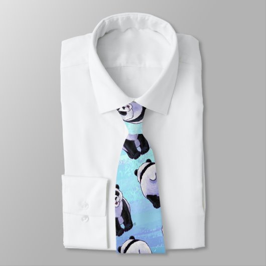 パンダのクマの模様 ネクタイ (タイ)