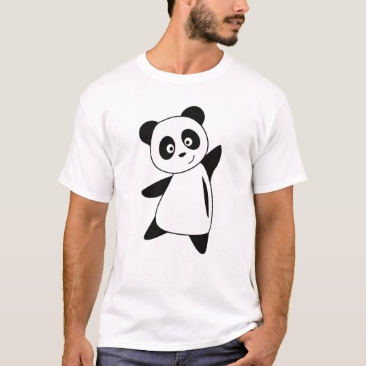 パンダのクマの甘い動物の子供 Tシャツ (正面)