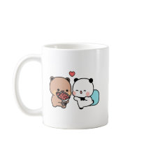 パンダのクマ、ブブとデュデュュのハグの愛