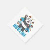 パンダのクマ – マグカップでハグ！ スタンダードカクテルナプキン (角)