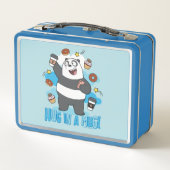 パンダのクマ – マグカップでハグ！ メタルランチボックス (裏面)