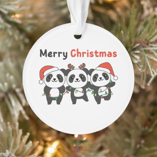 パンダのクリスマスアニマルズパンドラ(PANDA)メリークリスマス オーナメント (ツリー)