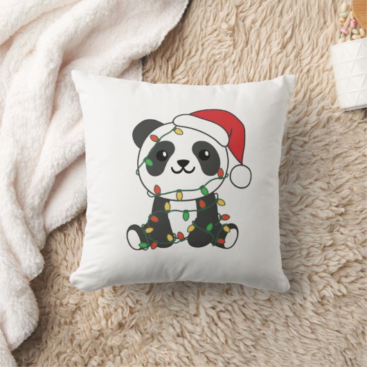 パンダのクリスマスウィンターアニマルズパンダ クッション (ブランケット)