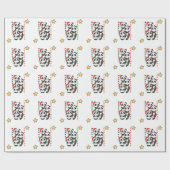 パンダのクリスマスツリークリスマスアニマルズパンダ ラッピングペーパー (フラット)