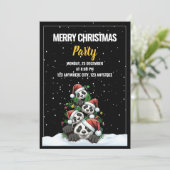 パンダのクリスマスパーティー招待状, 面白いクリスマス 招待状 (スタンド正面)