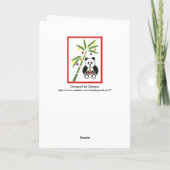 パンダのクリスマスミール! シーズンカード (裏面)